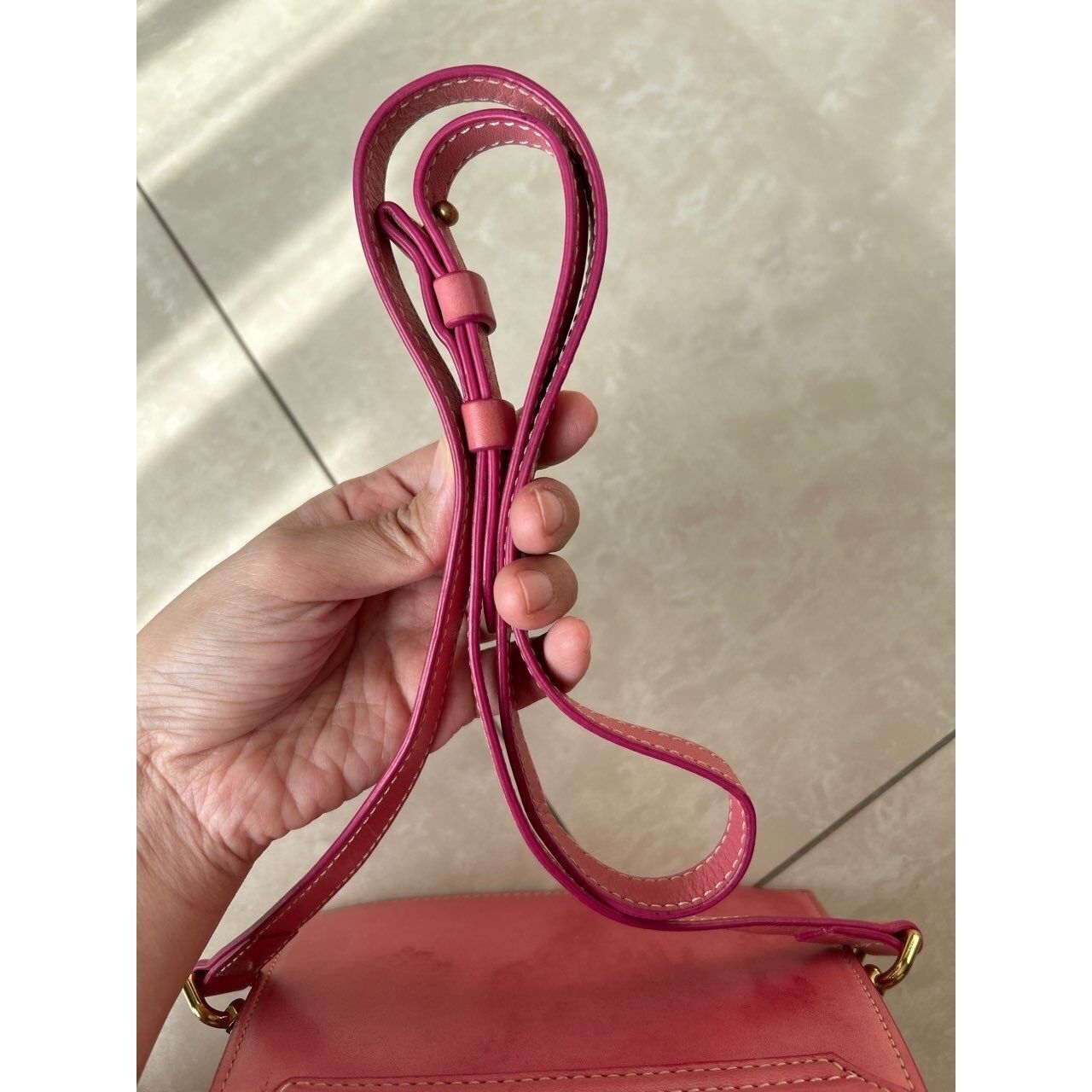 Jacquemus Le Chiquito Moyen Pink Leather Sling Bag