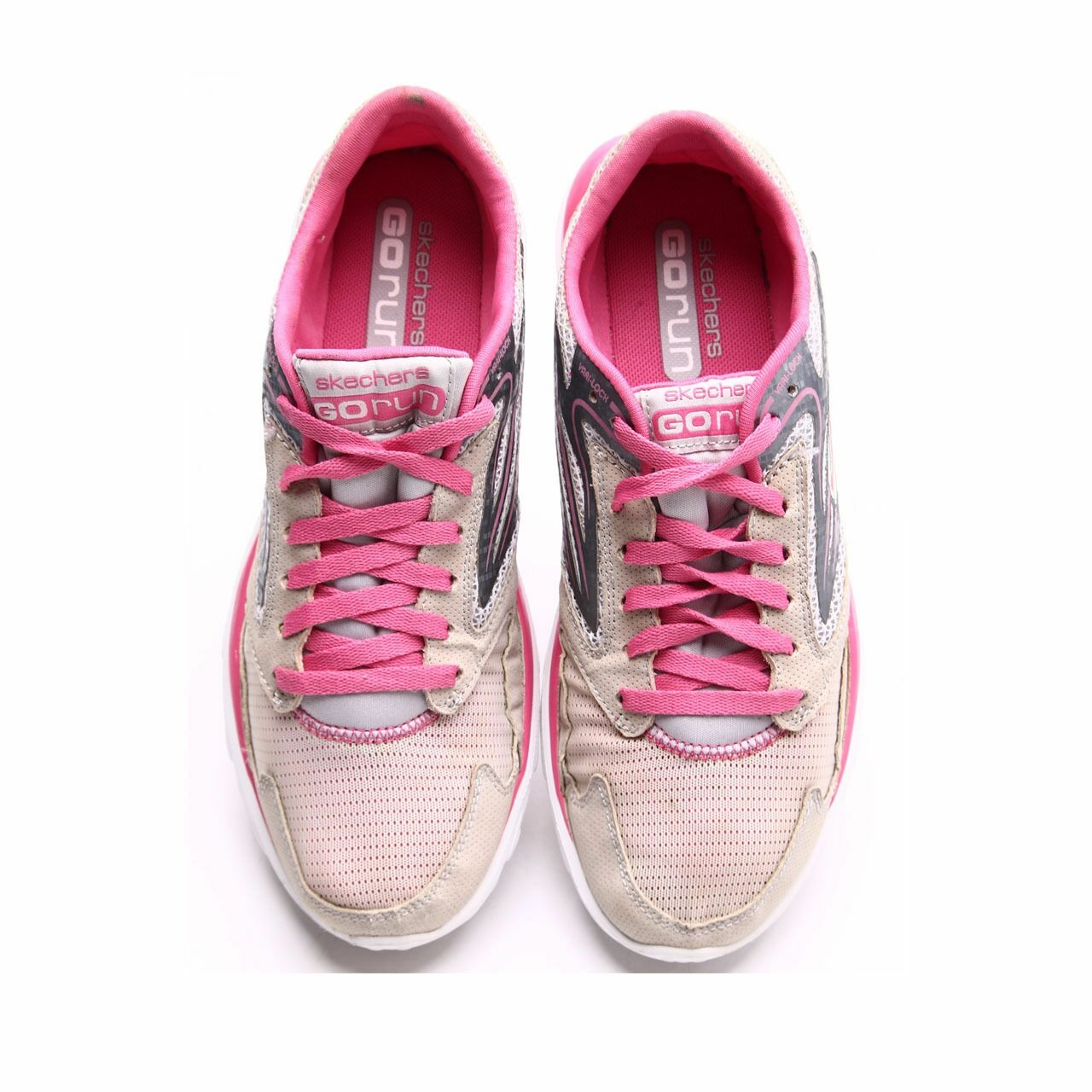 Skechers Light Grey & Pink Sneakers