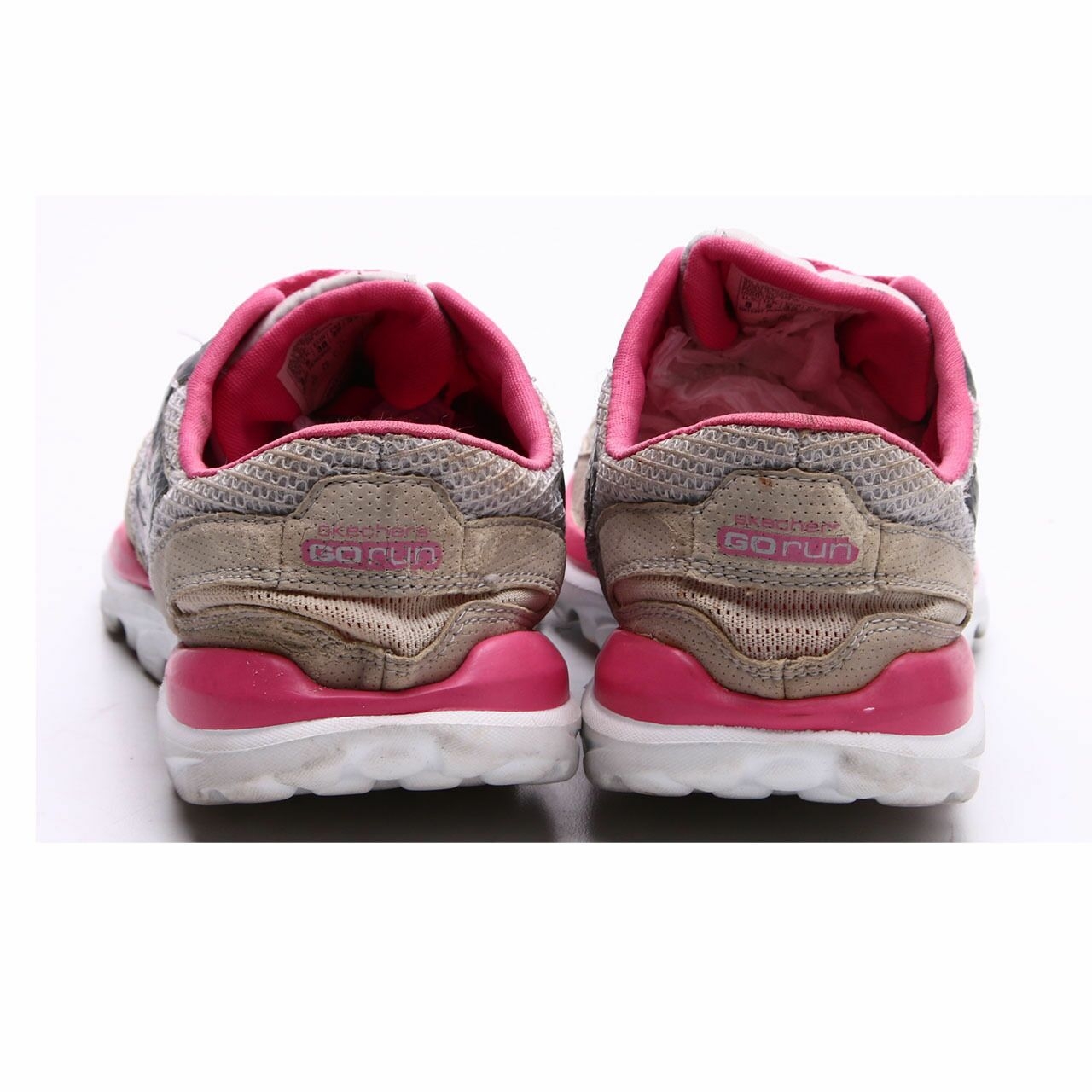 Skechers Light Grey & Pink Sneakers