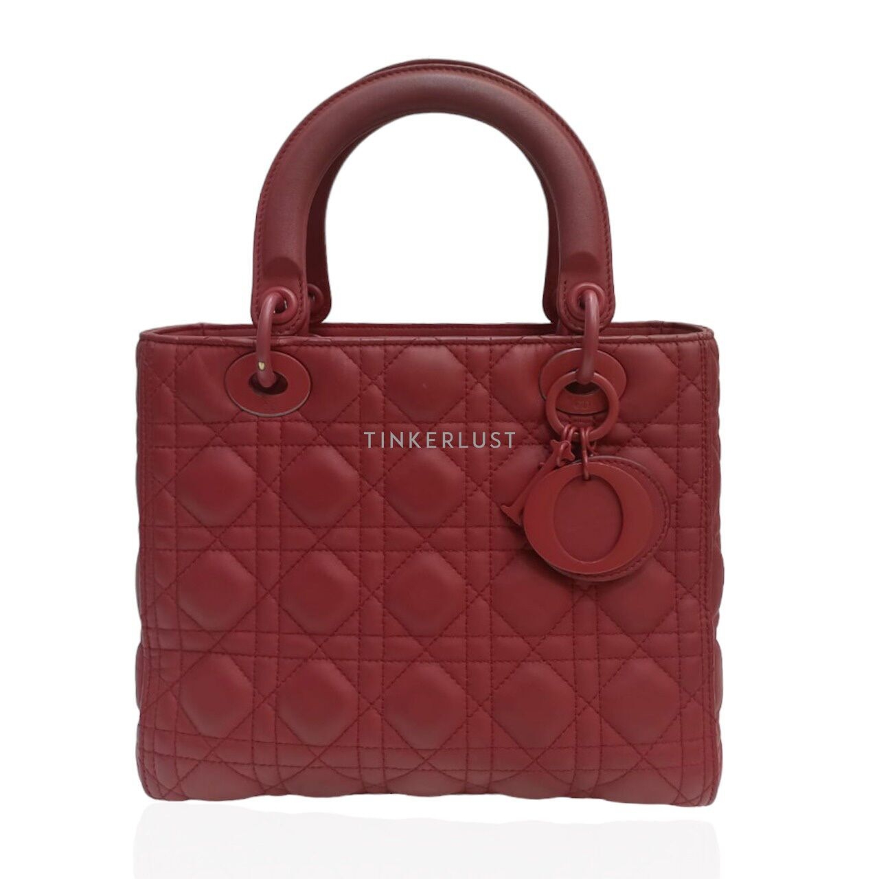 Christian Dior Lady Dior Medium Red Doff 2019 Satchel