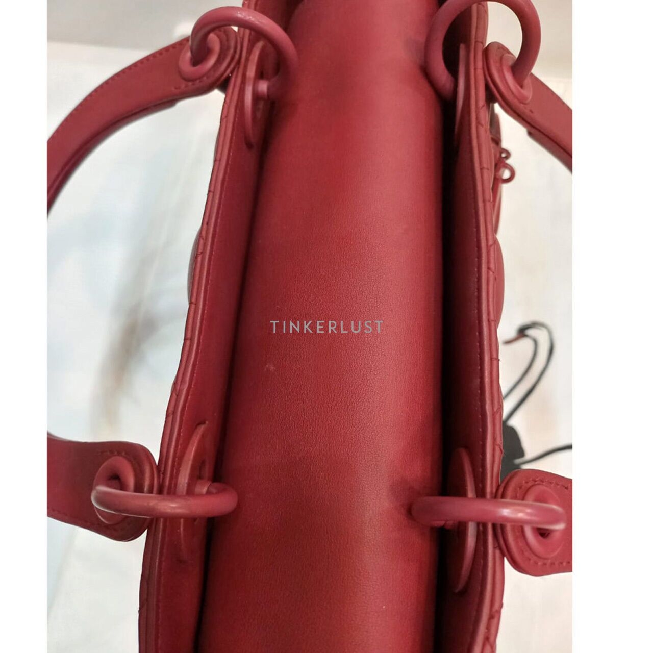 Christian Dior Lady Dior Medium Red Doff 2019 Satchel