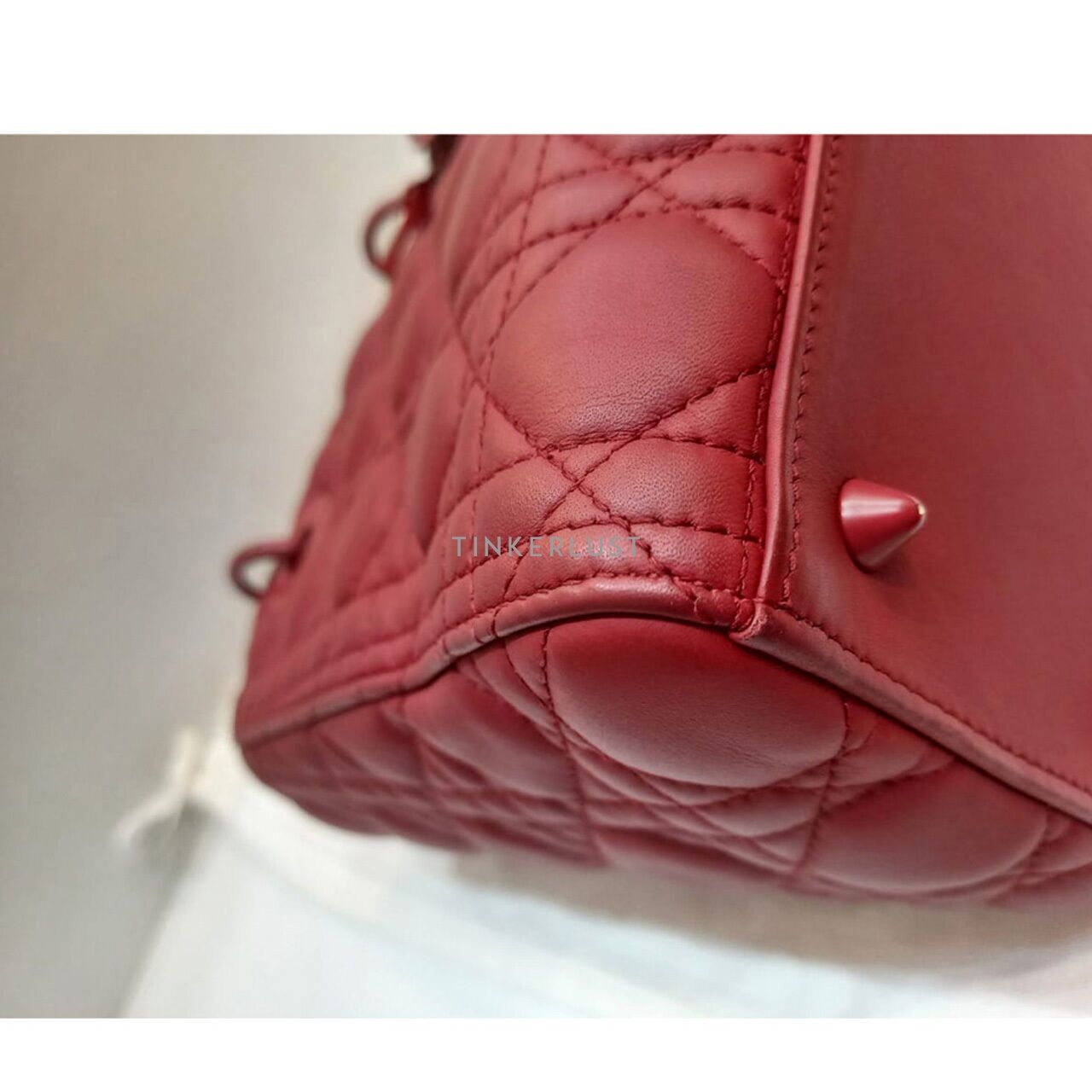 Christian Dior Lady Dior Medium Red Doff 2019 Satchel