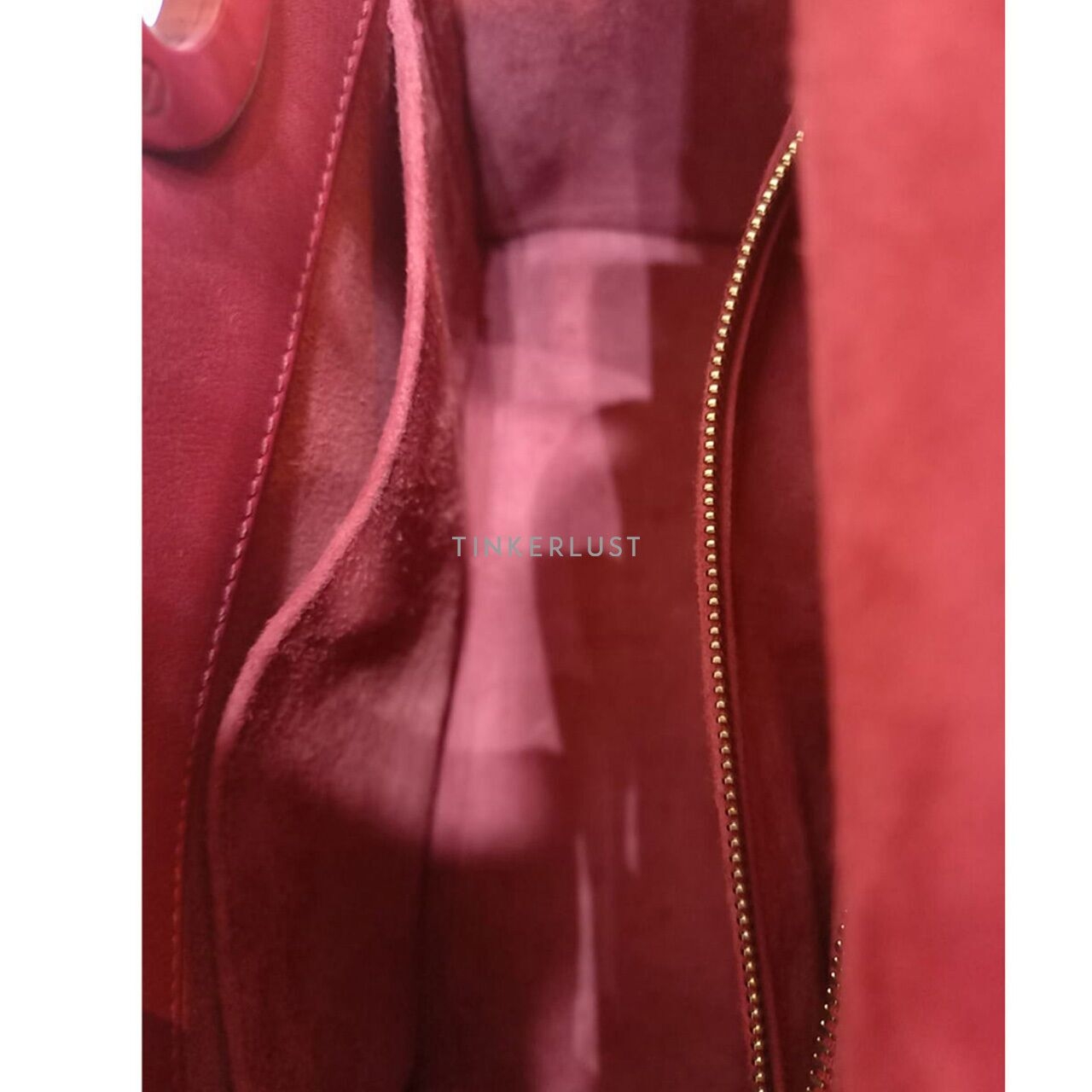 Christian Dior Lady Dior Medium Red Doff 2019 Satchel