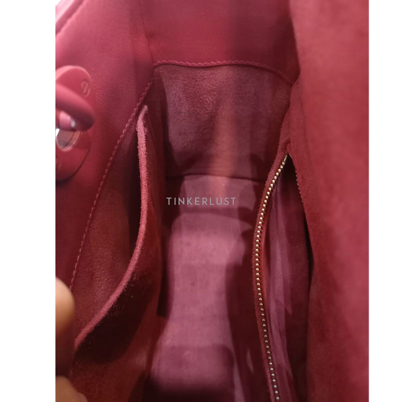 Christian Dior Lady Dior Medium Red Doff 2019 Satchel