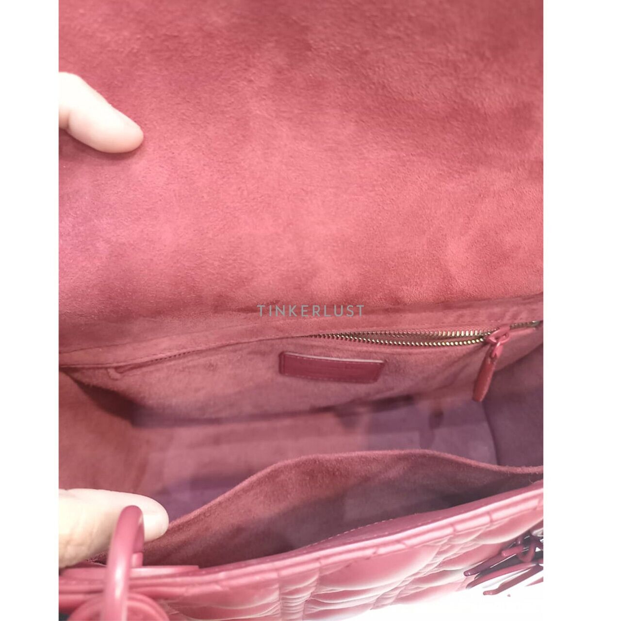 Christian Dior Lady Dior Medium Red Doff 2019 Satchel