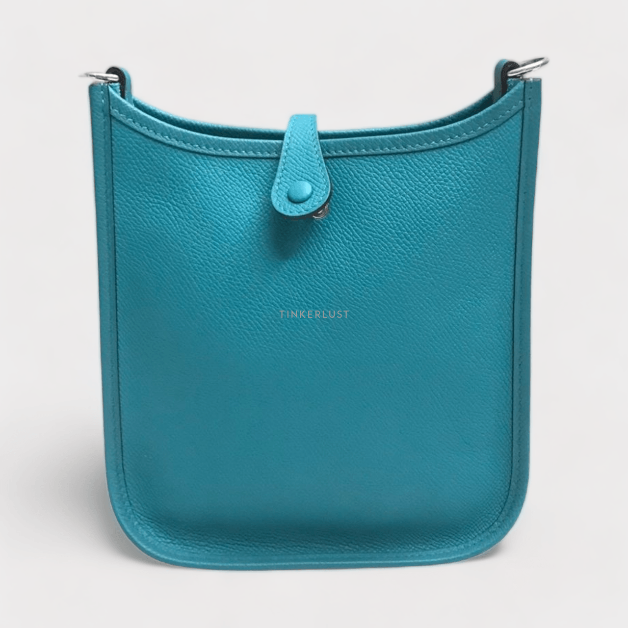 Hermes Evelyne Mini Blue Paon Epsom Leather #A PHW Shoulder Bag