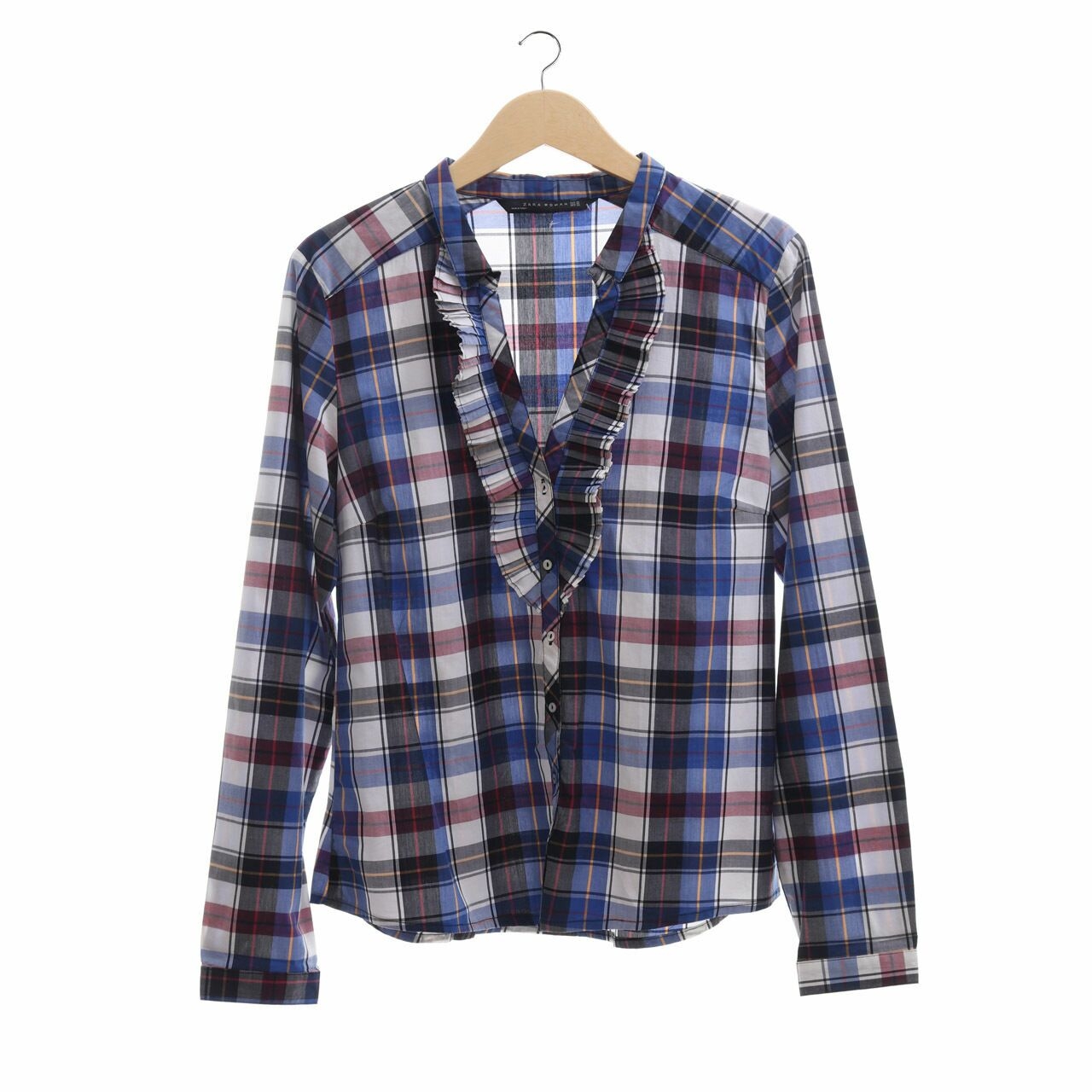 Zara Multicolor Tartan Blouse