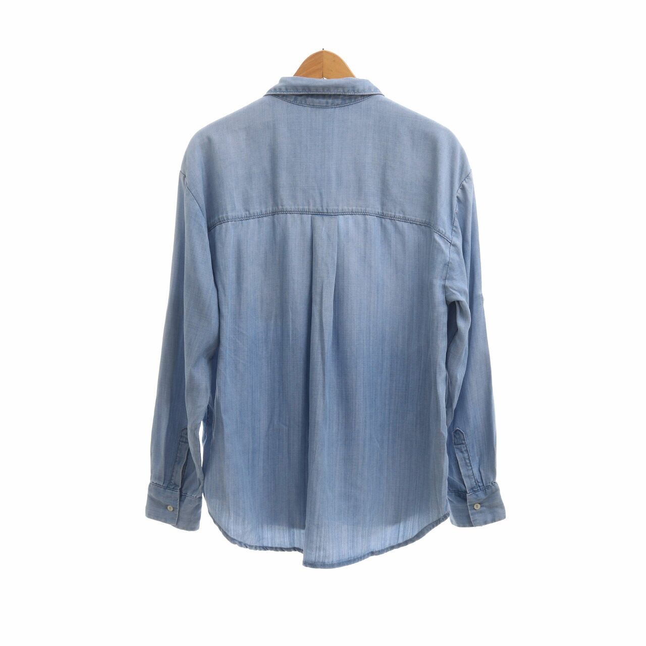 H&M Blue Pocket Blouse