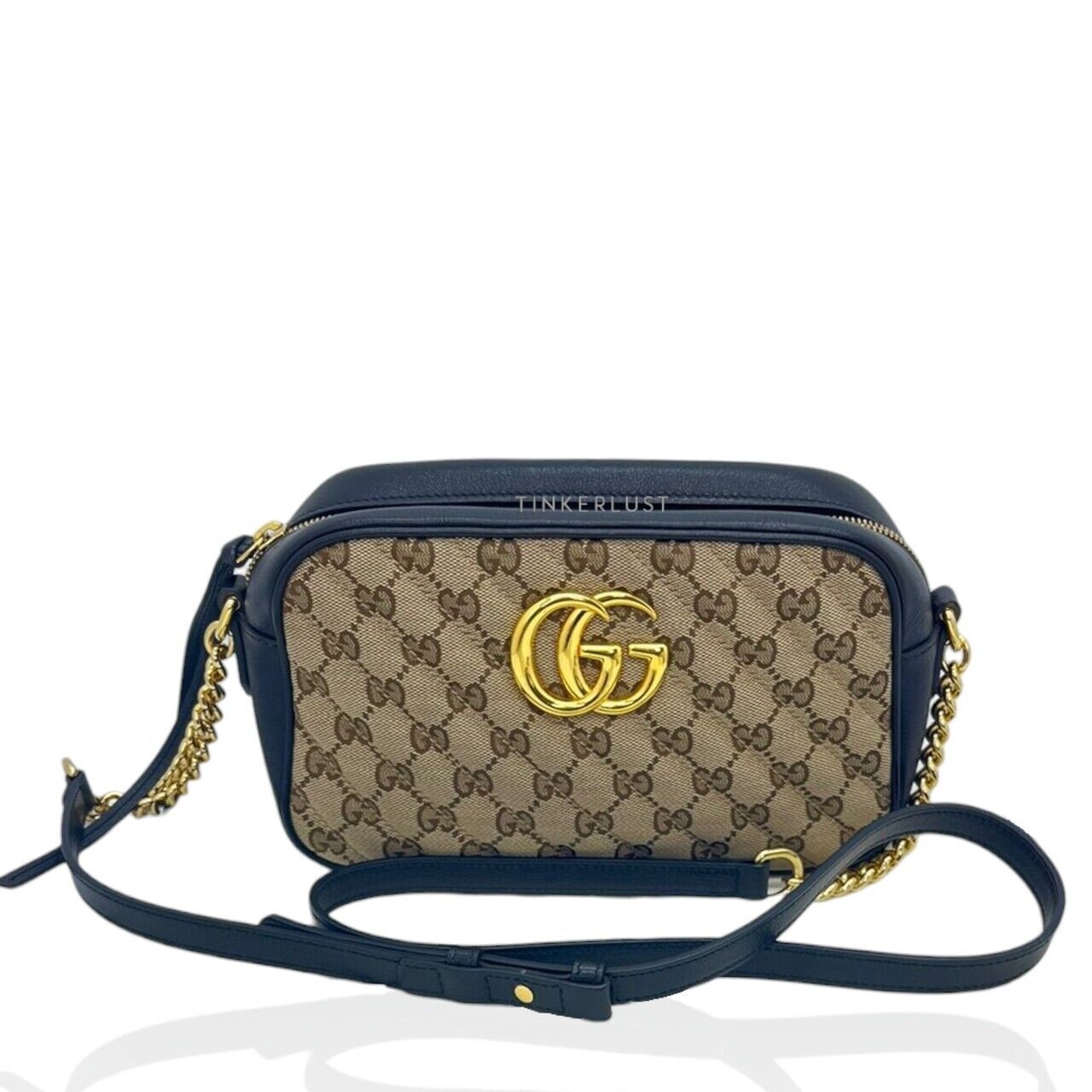 Gucci Camera Bag GG Canvas Black GHW Sling Bag