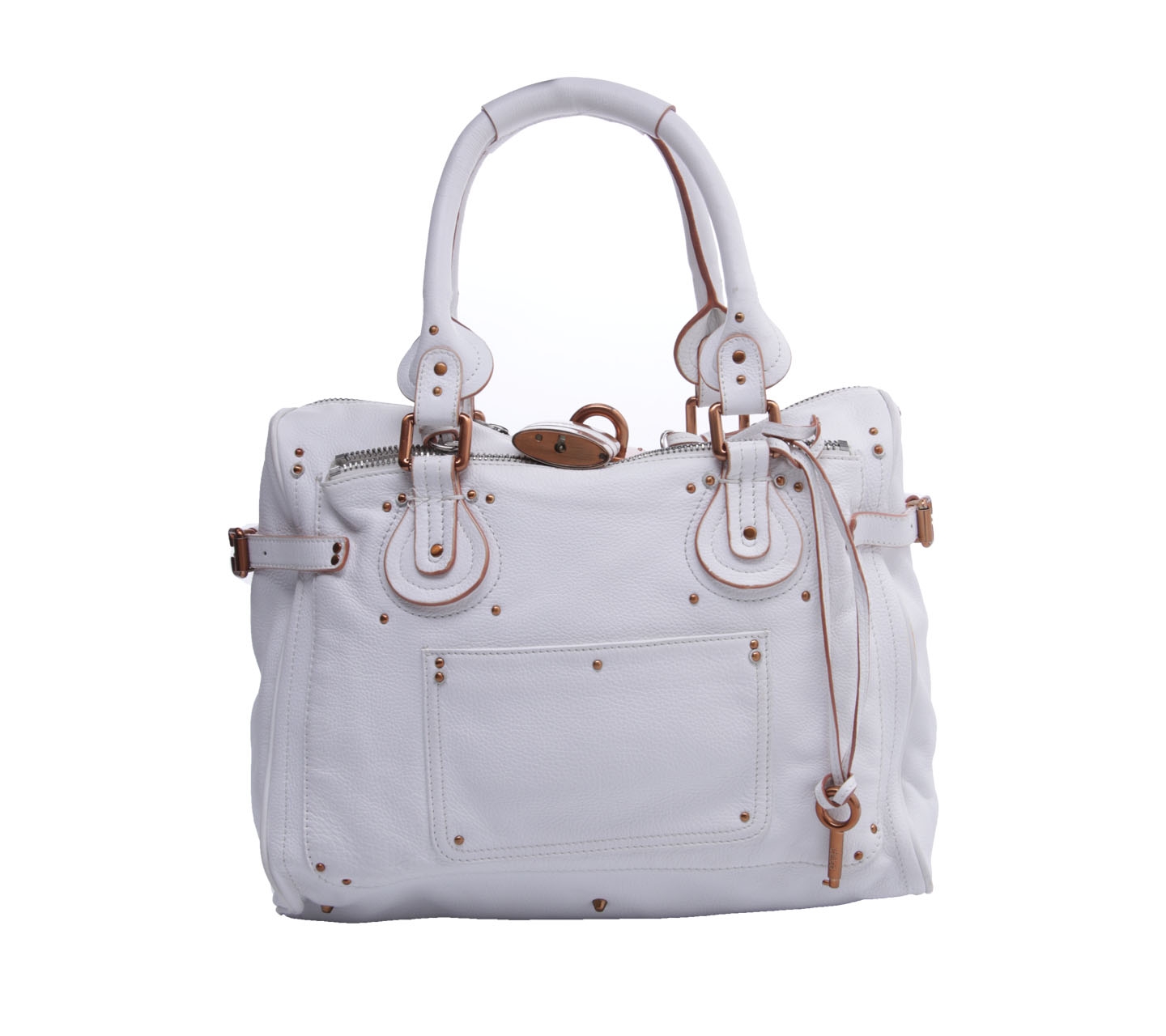 Chloe White Leather Handbag