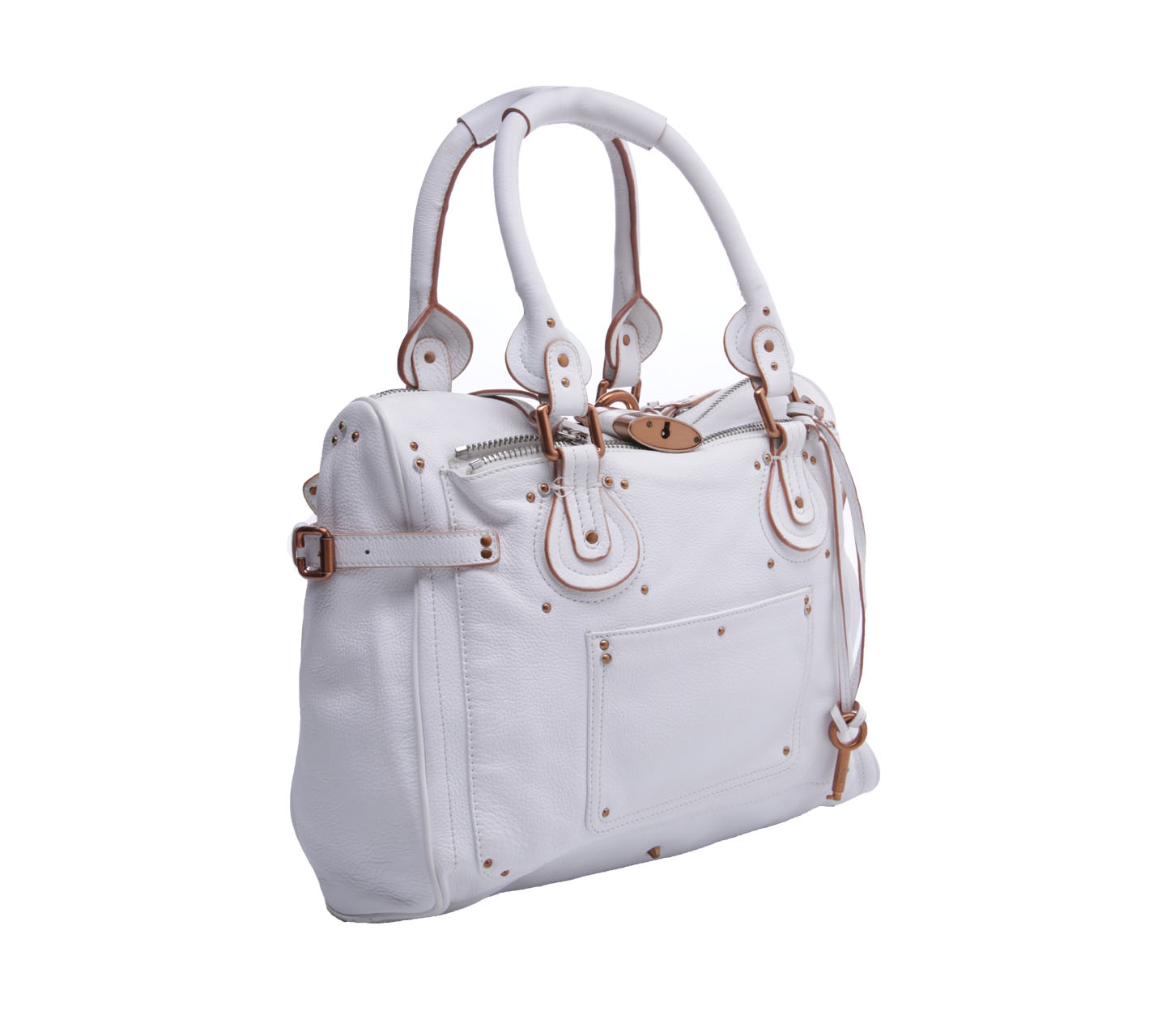 Chloe White Leather Handbag