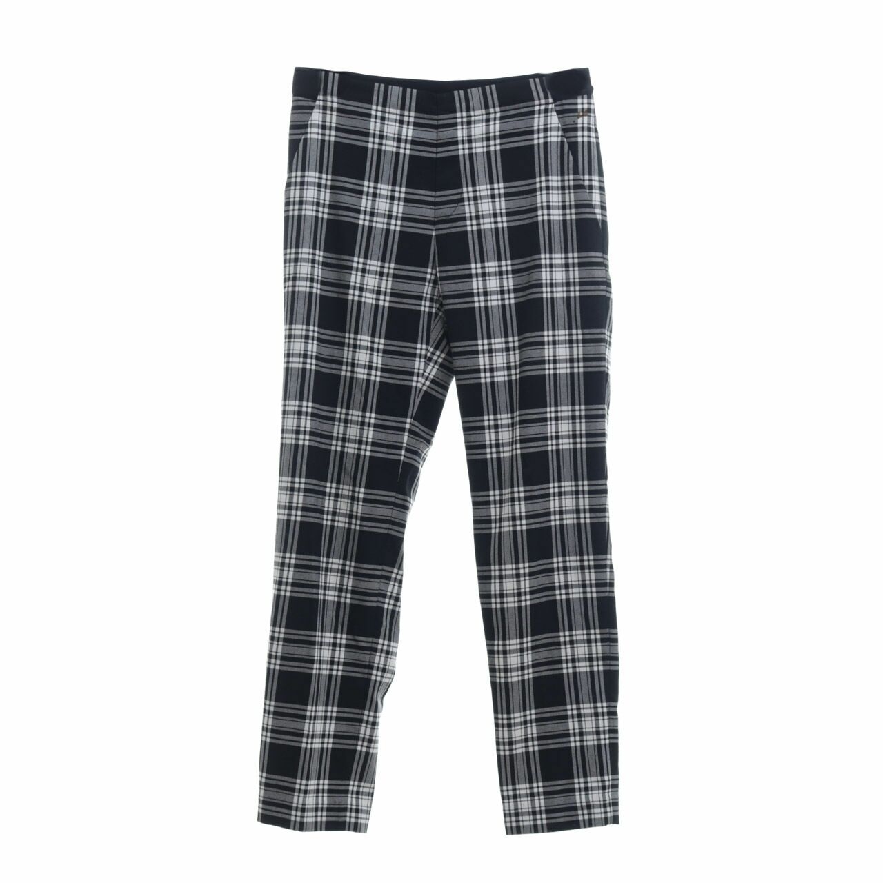 UNIQLO Black & White Tartan Trousers