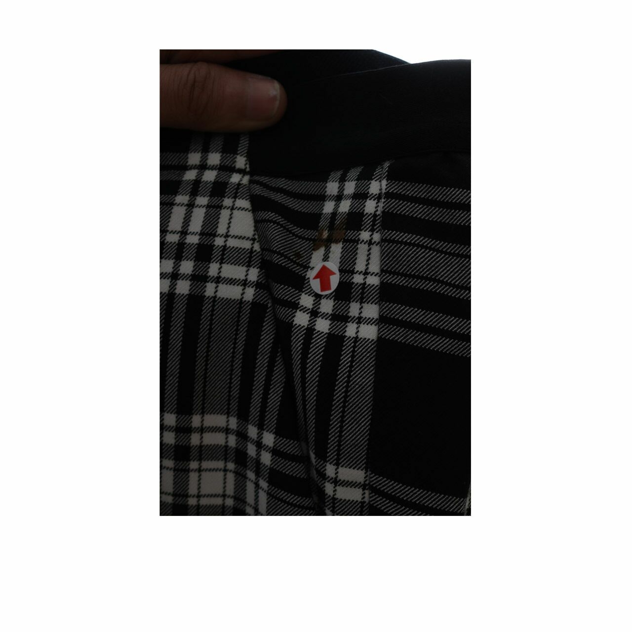 UNIQLO Black & White Tartan Trousers