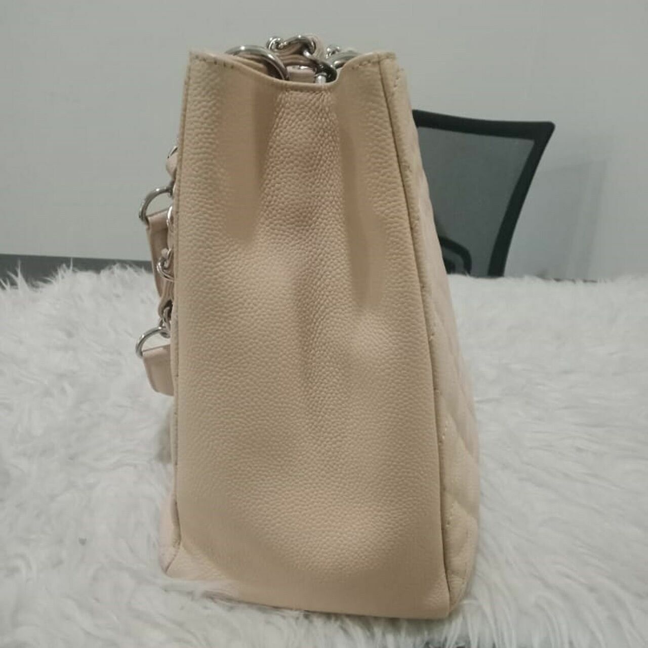 Chanel GST Beige Caviar SHW #17 Tote Bag