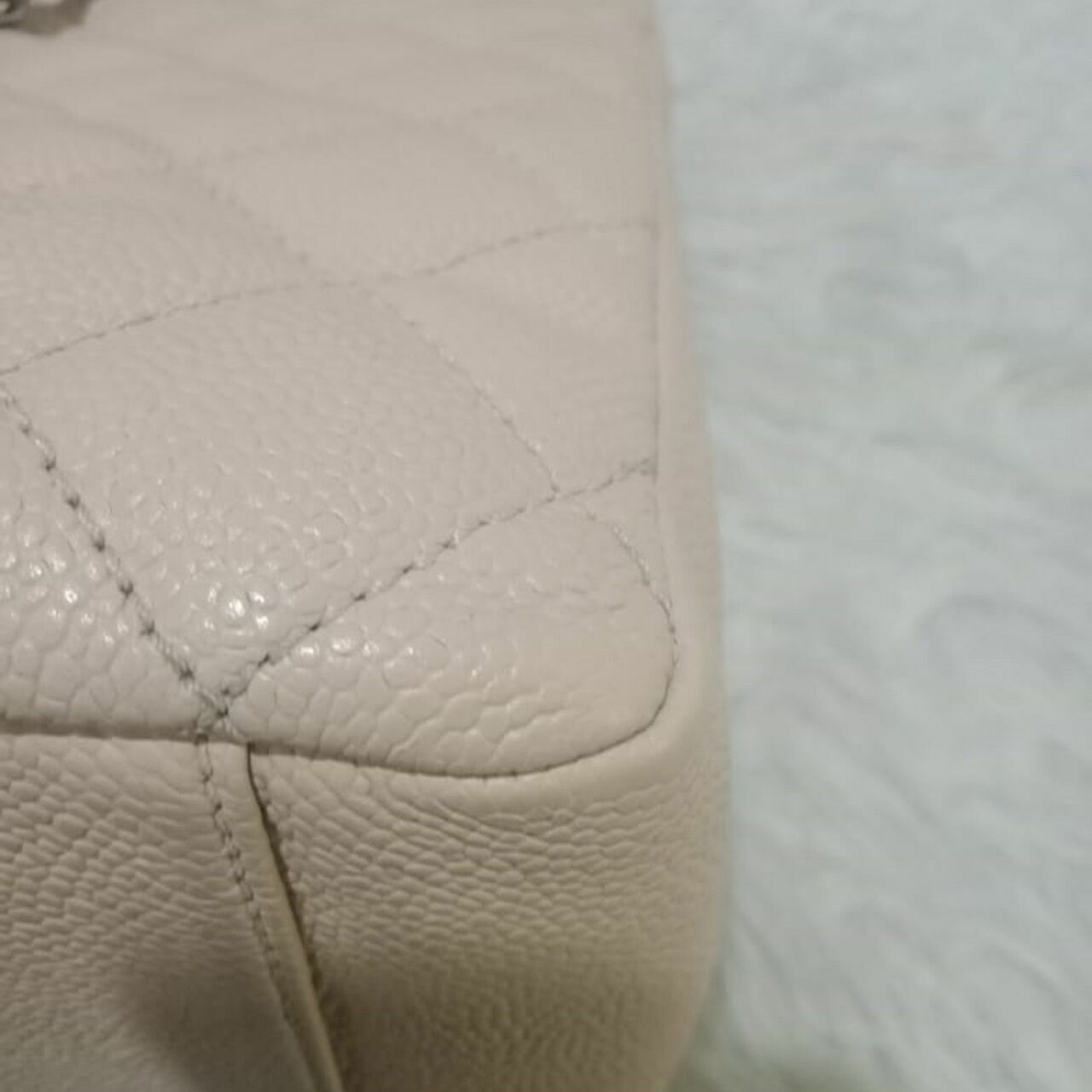 Chanel GST Beige Caviar SHW #17 Tote Bag