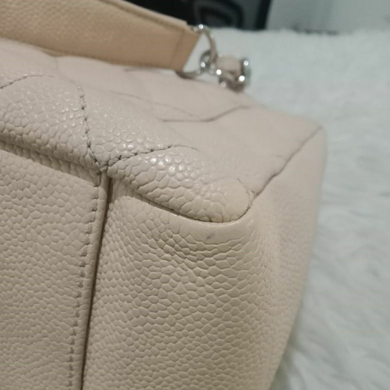 Chanel GST Beige Caviar SHW #17 Tote Bag