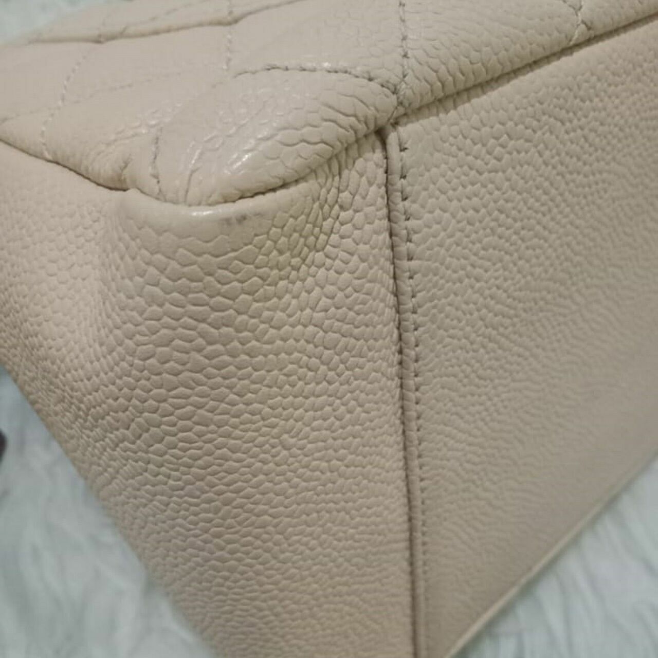 Chanel GST Beige Caviar SHW #17 Tote Bag