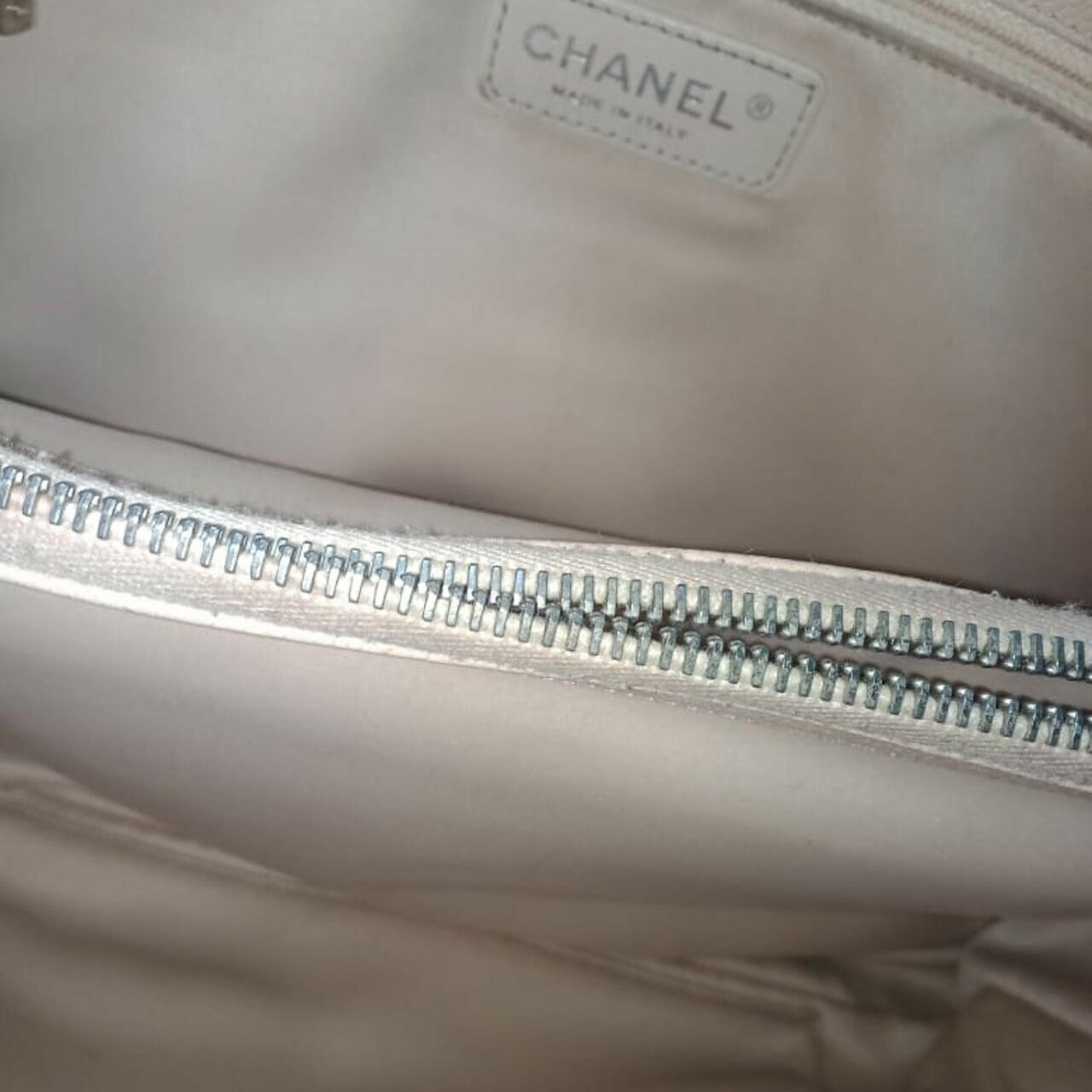 Chanel GST Beige Caviar SHW #17 Tote Bag