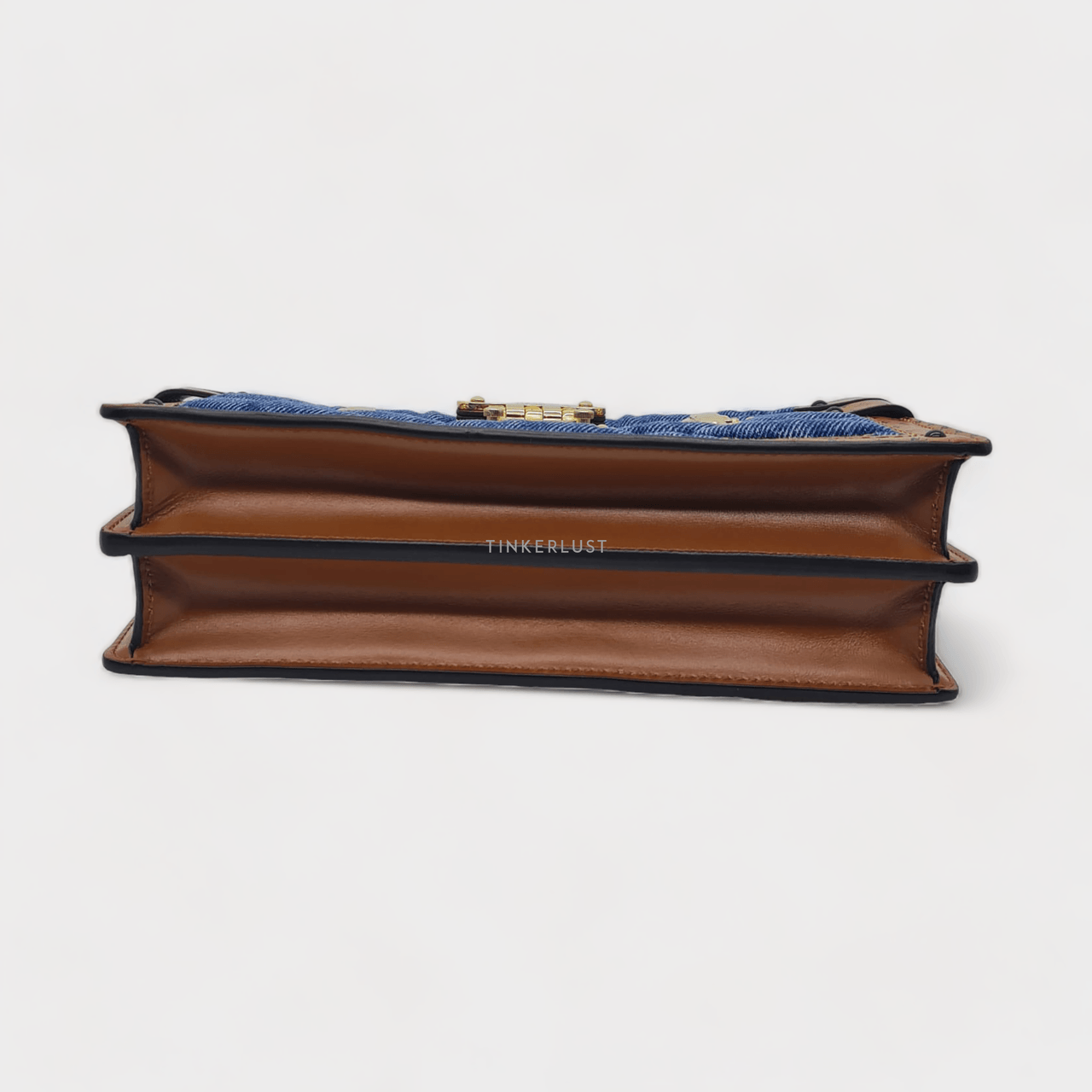 Louis Vuitton Denim Malletage Trunk Clutch Sling Bag