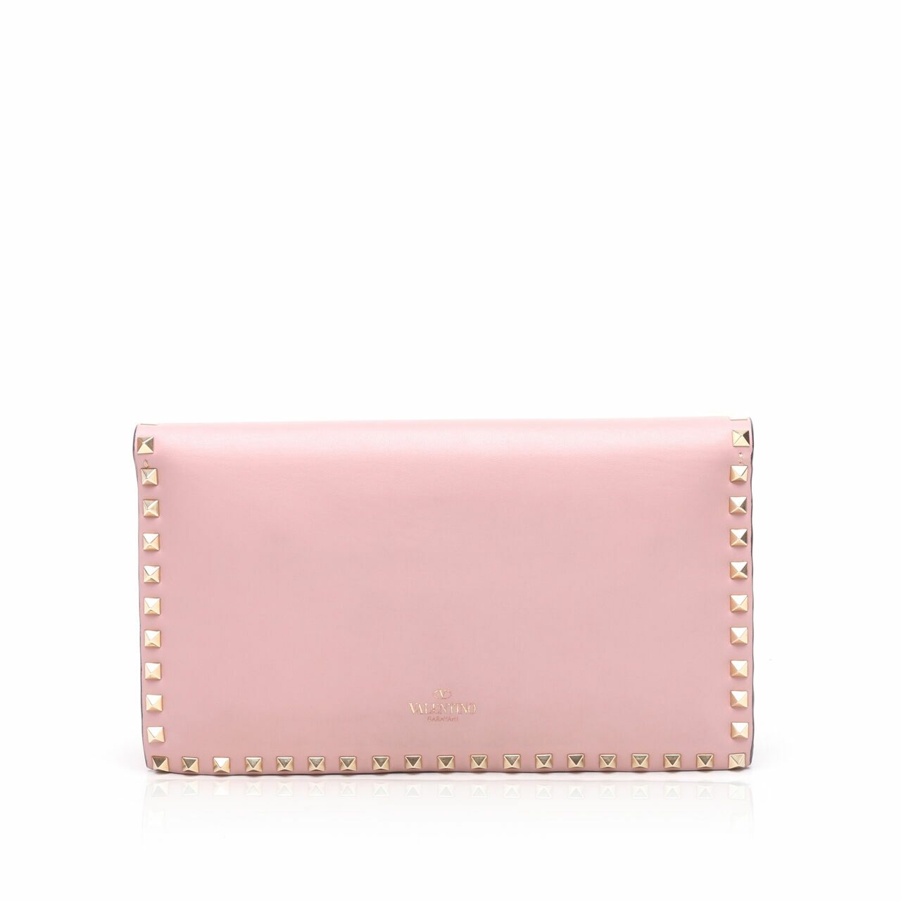 Valentino Garavani Clutch Pink Rockstud Handbag