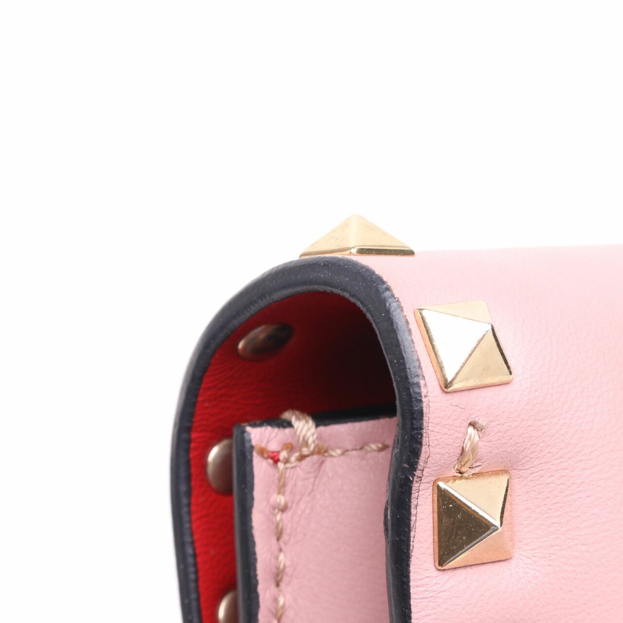 Valentino Garavani Clutch Pink Rockstud Handbag