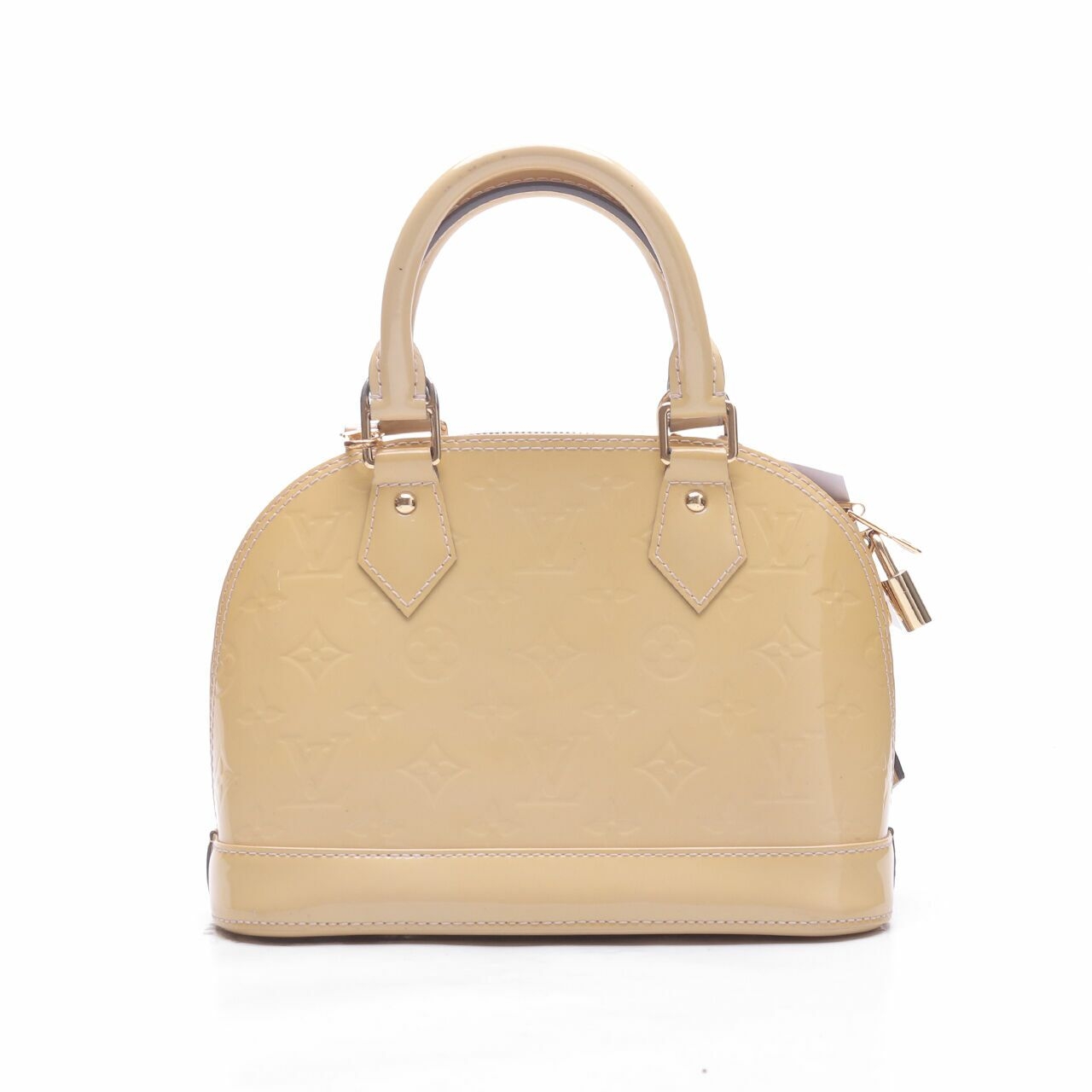 Louis Vuitton Beige Monogram Vernis Alma BB Satchel Bag	