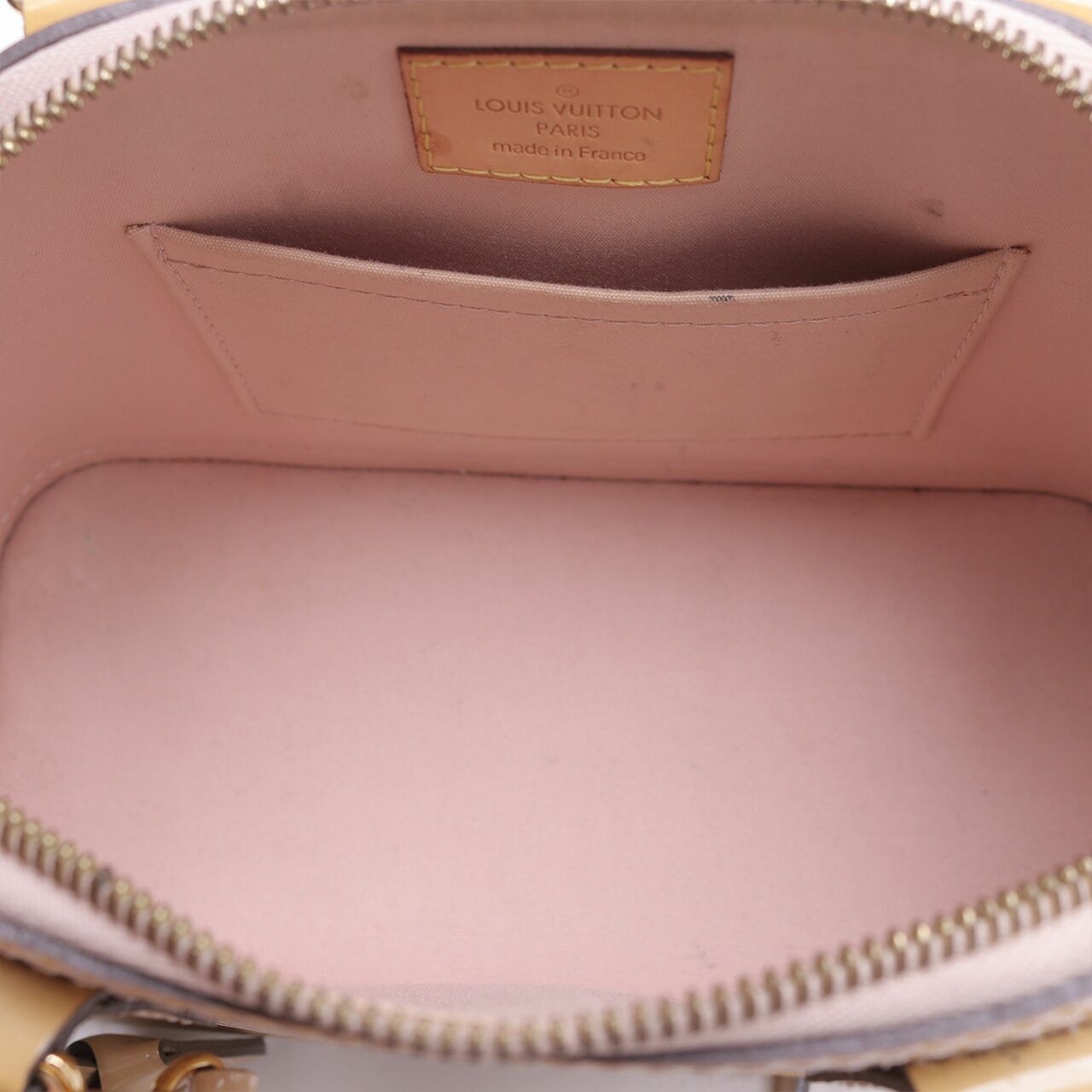 Louis Vuitton Beige Monogram Vernis Alma BB Satchel Bag	