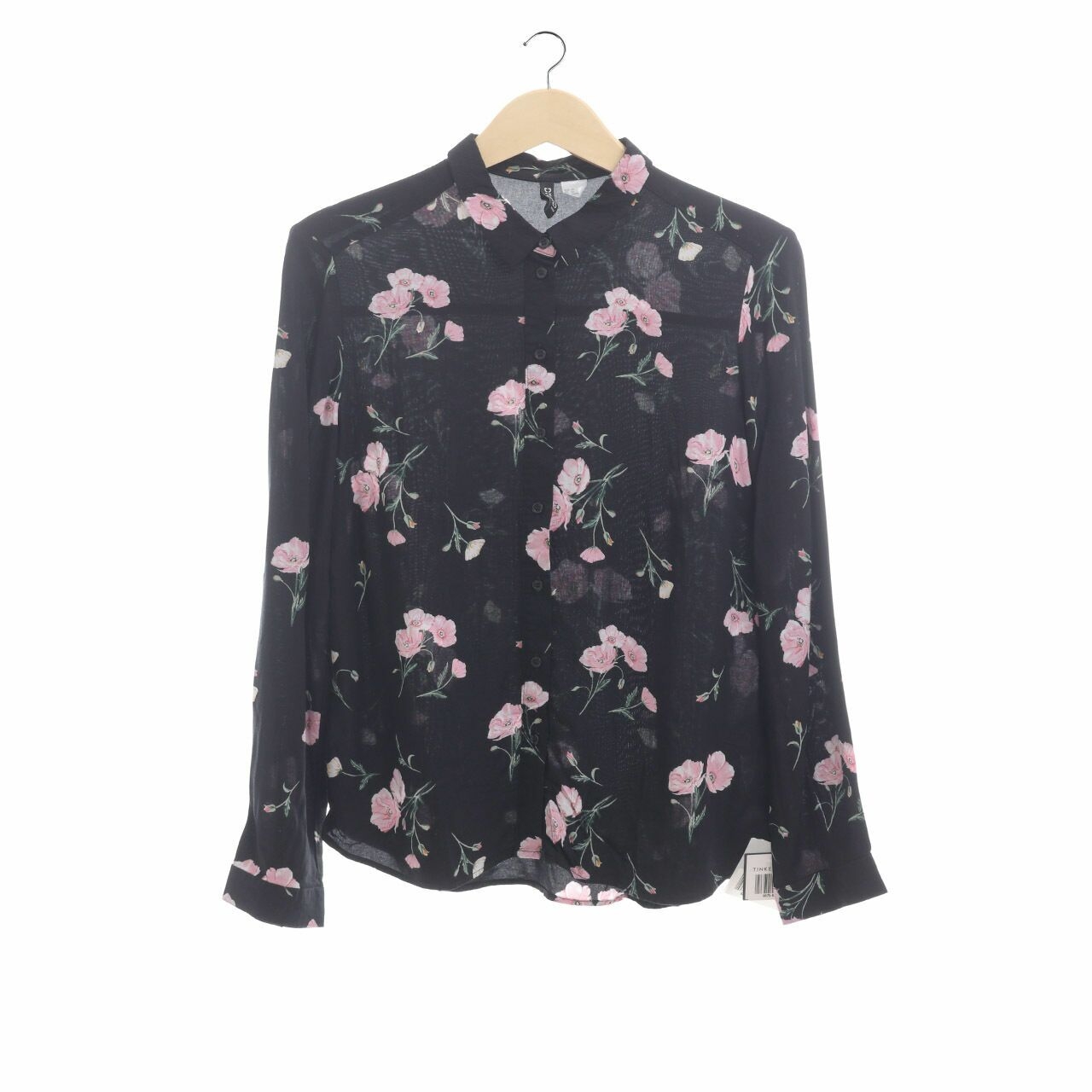 H&M Black Floral Shirt