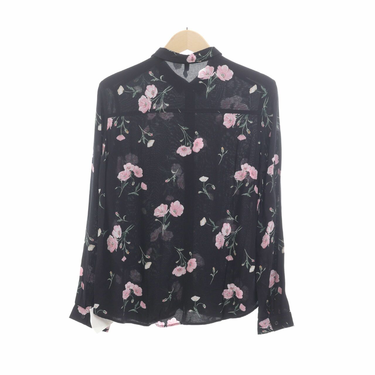 H&M Black Floral Shirt