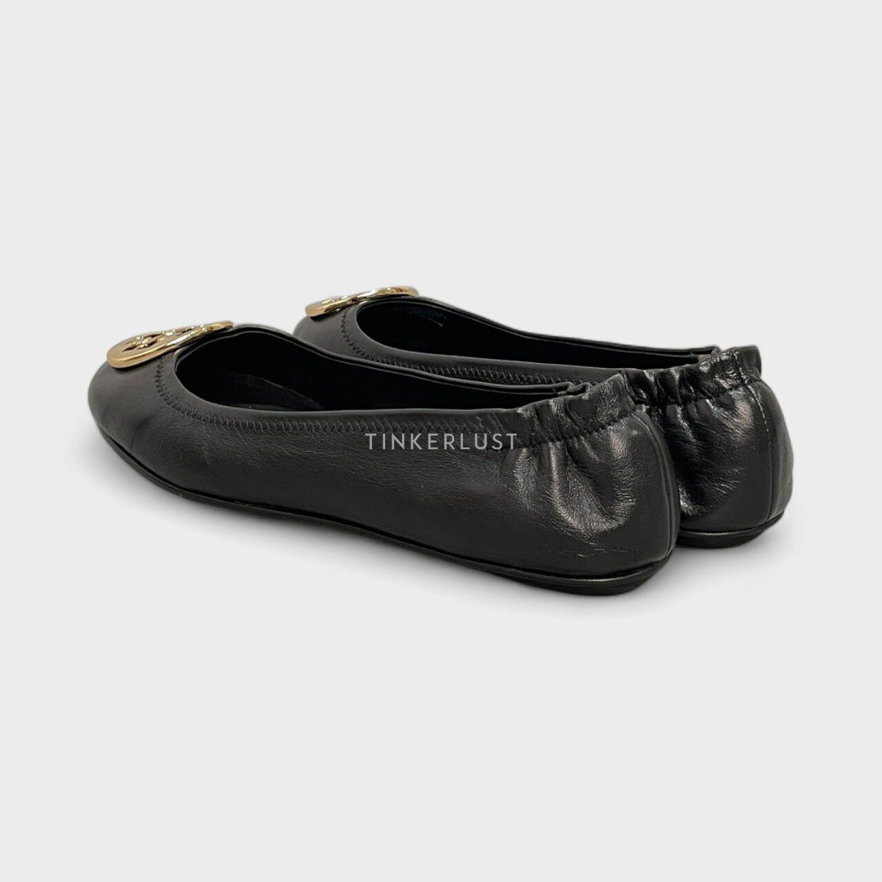 Tory Burch Minnie Travel Ballet Black Flats