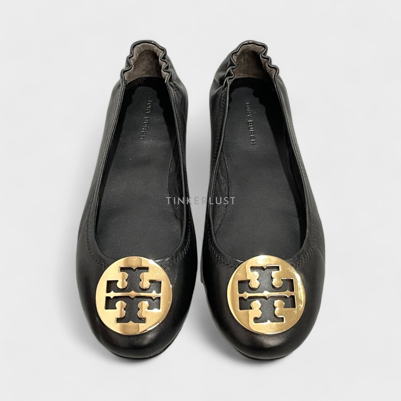 Tory Burch Minnie Travel Ballet Black Flats