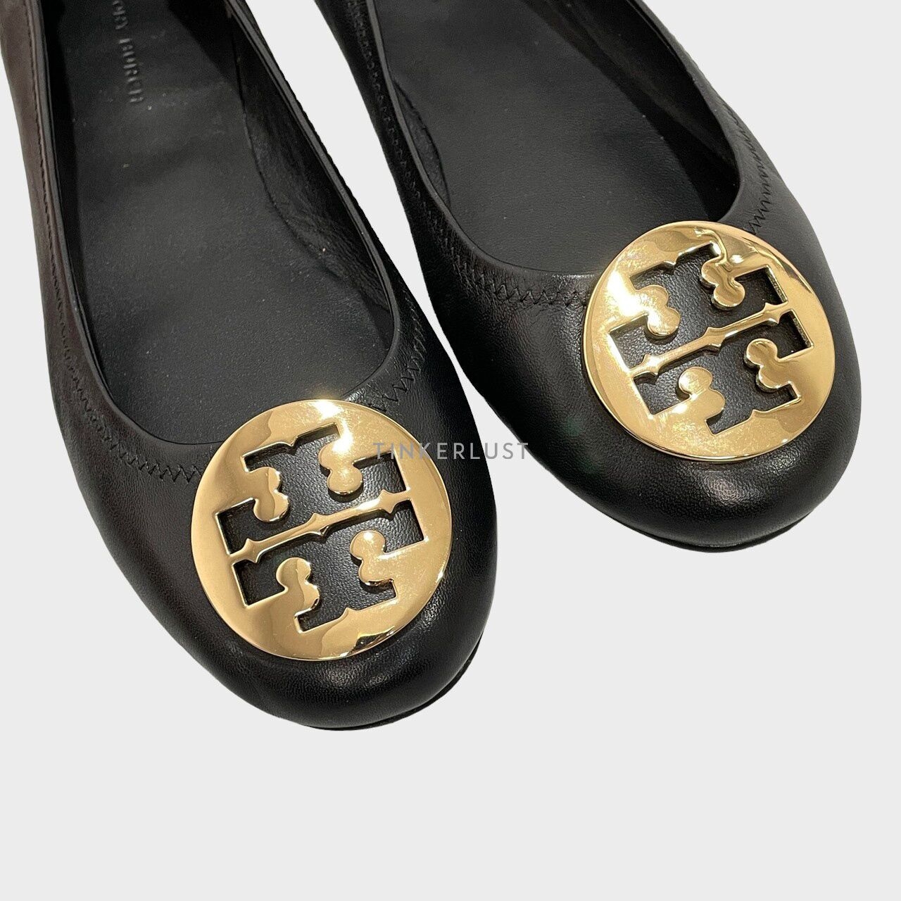 Tory Burch Minnie Travel Ballet Black Flats