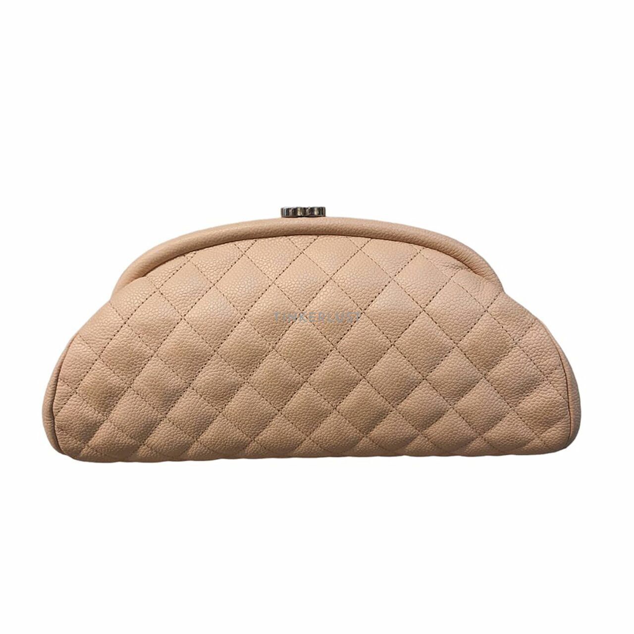 Chanel Beige Quilted Leather Timeless Clutch SHW #14 