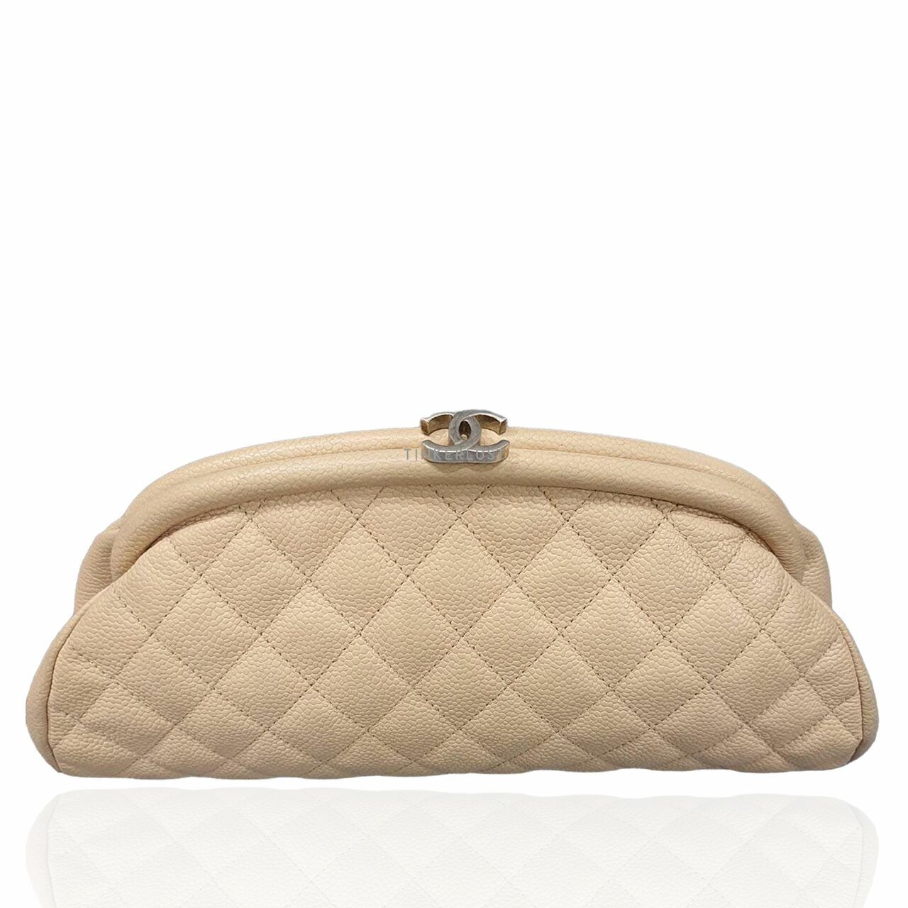 Chanel Beige Quilted Leather Timeless Clutch SHW #14 