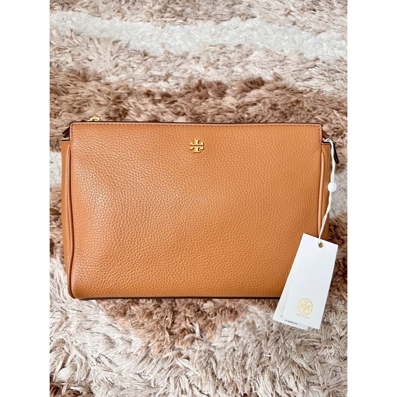 Tory Burch Blake Brown Leather GHW Sling Bag