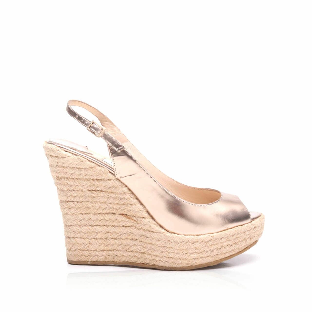 Jimmy Choo Espadrilles Gold Wedges