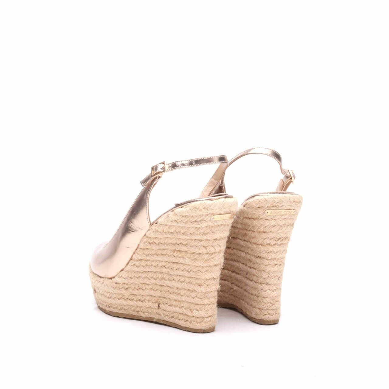 Jimmy Choo Espadrilles Gold Wedges