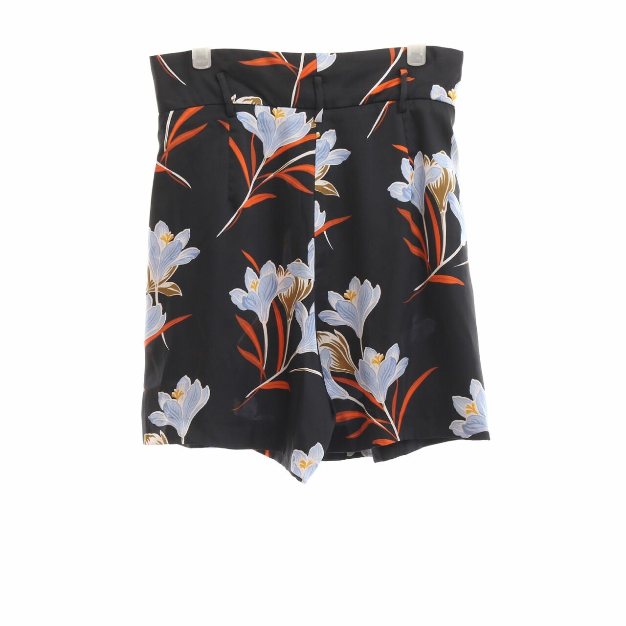 Mango Black Floral Short Pants