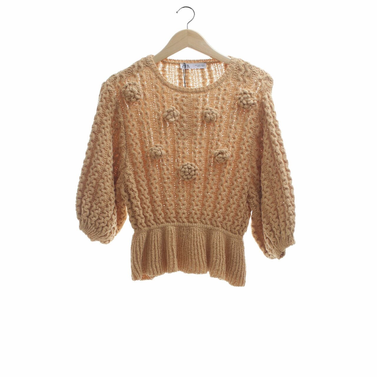 Zara Yellow Knit Blouse