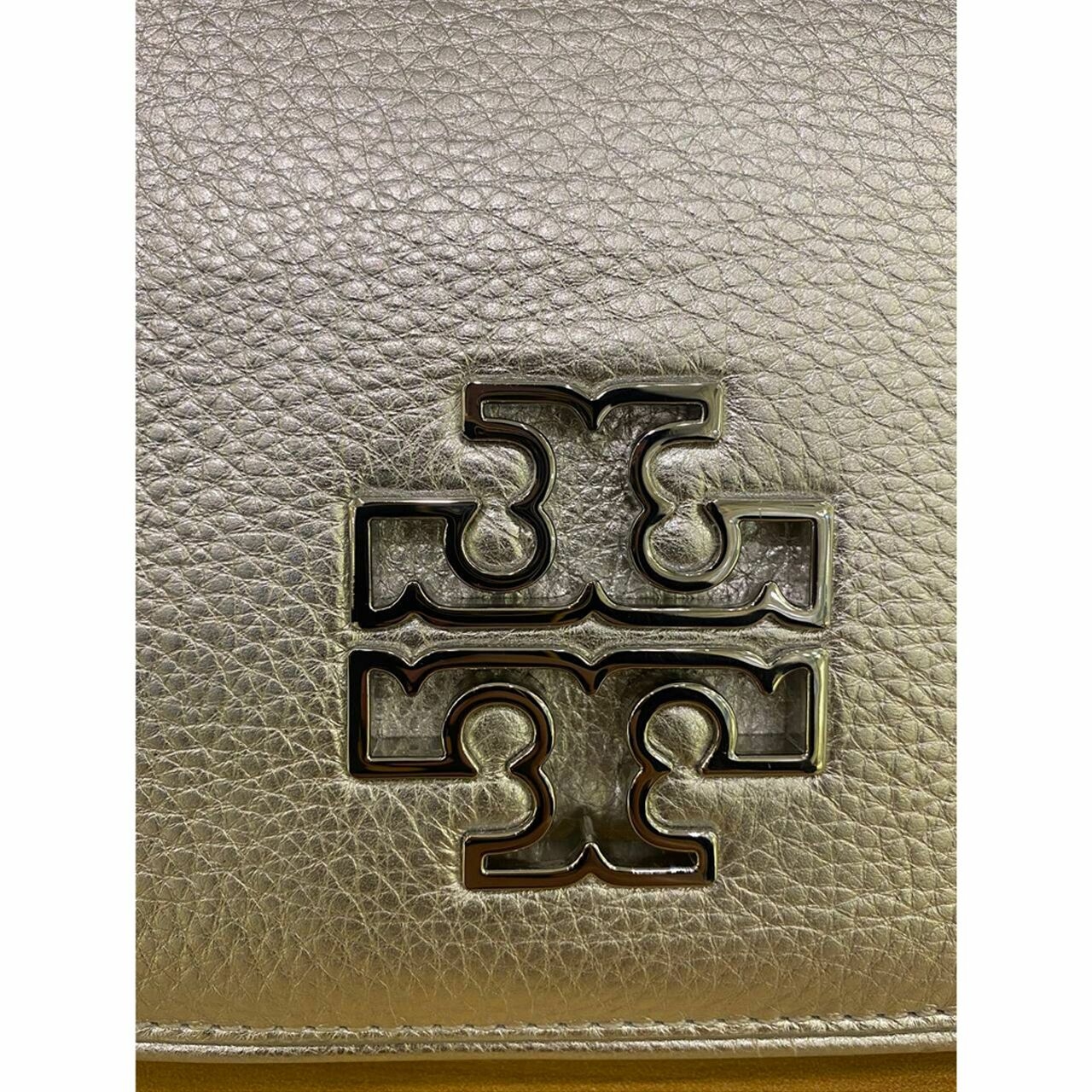 Tory Burch Britten Silver Shoulder Bag