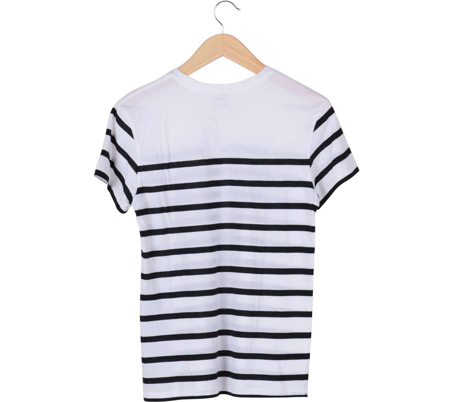 Penshoppe White and Black Striped T-Shirt