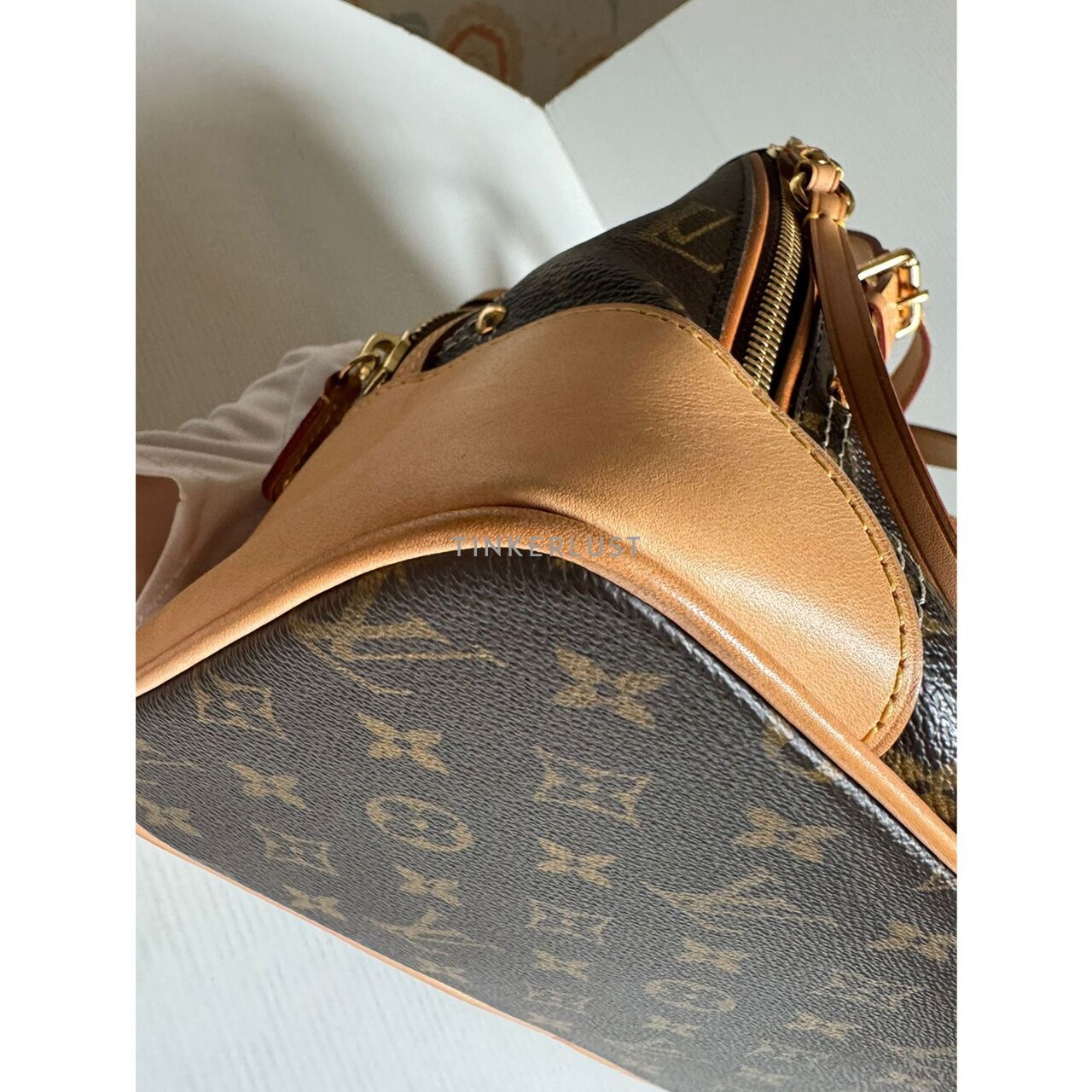 Louis Vuitton Rivet Brown Monogram Canvas 2007 Shoulder Bag