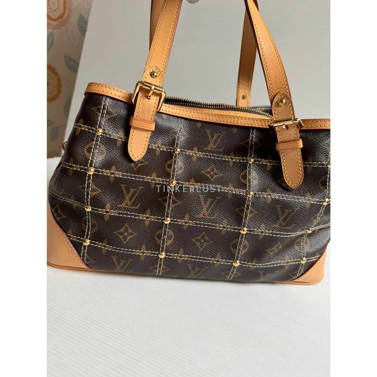 Louis Vuitton Rivet Brown Monogram Canvas 2007 Shoulder Bag