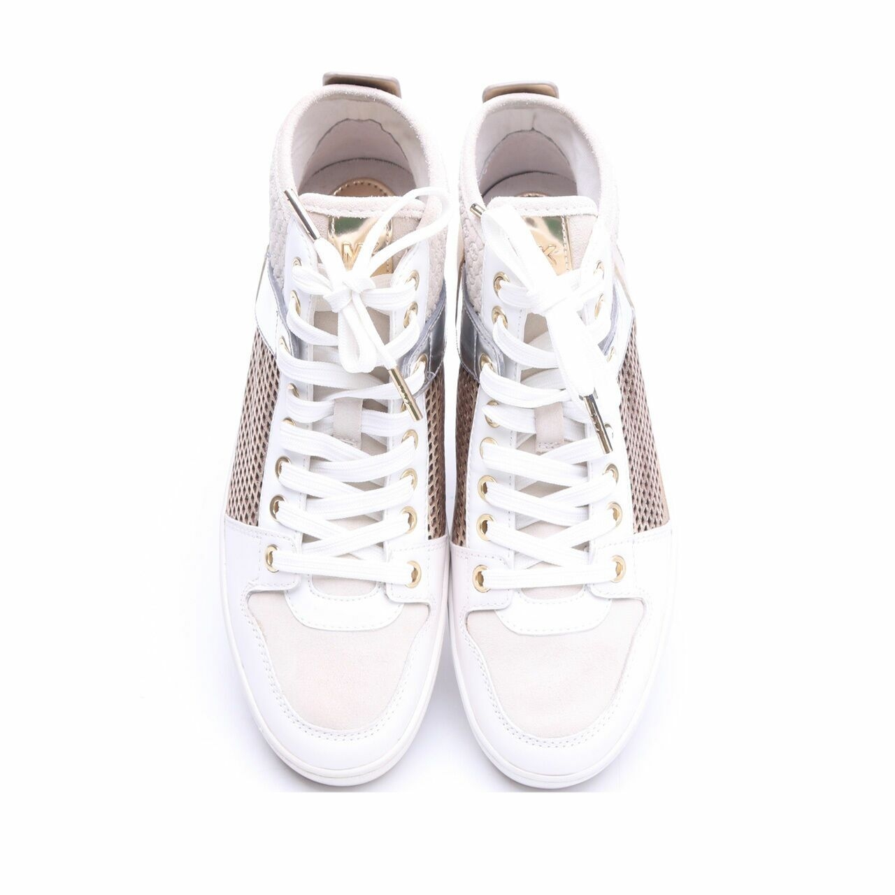 Michael Kors White Matty High Top Sneakers