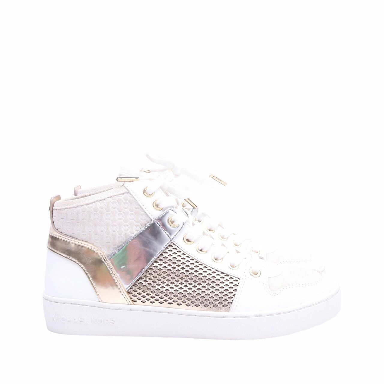 Michael Kors White Matty High Top Sneakers