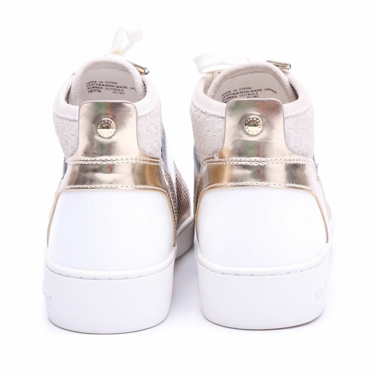 Michael Kors White Matty High Top Sneakers