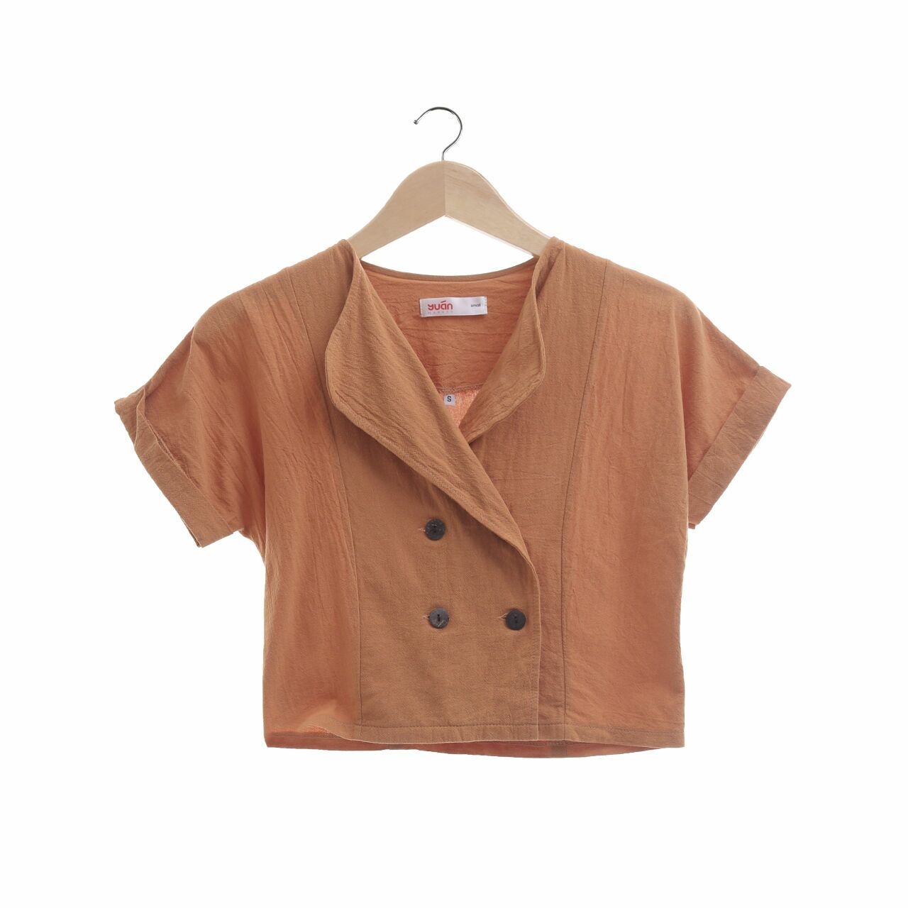 Yuan Caramel Cropped Shirt