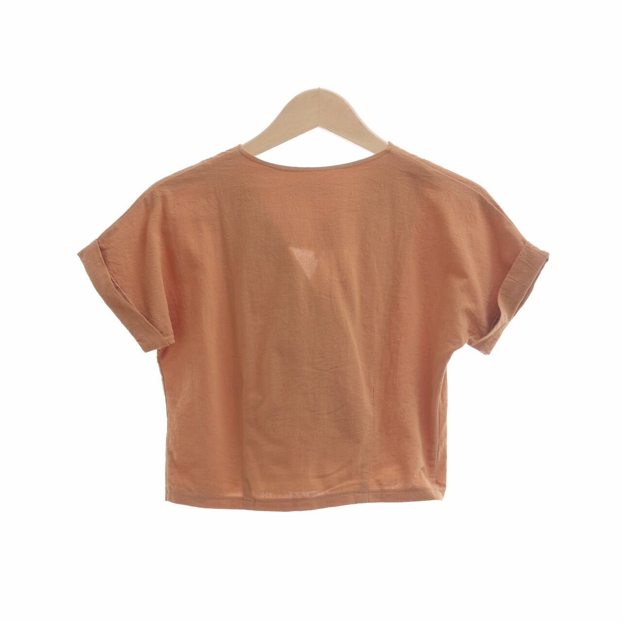 Yuan Caramel Cropped Shirt