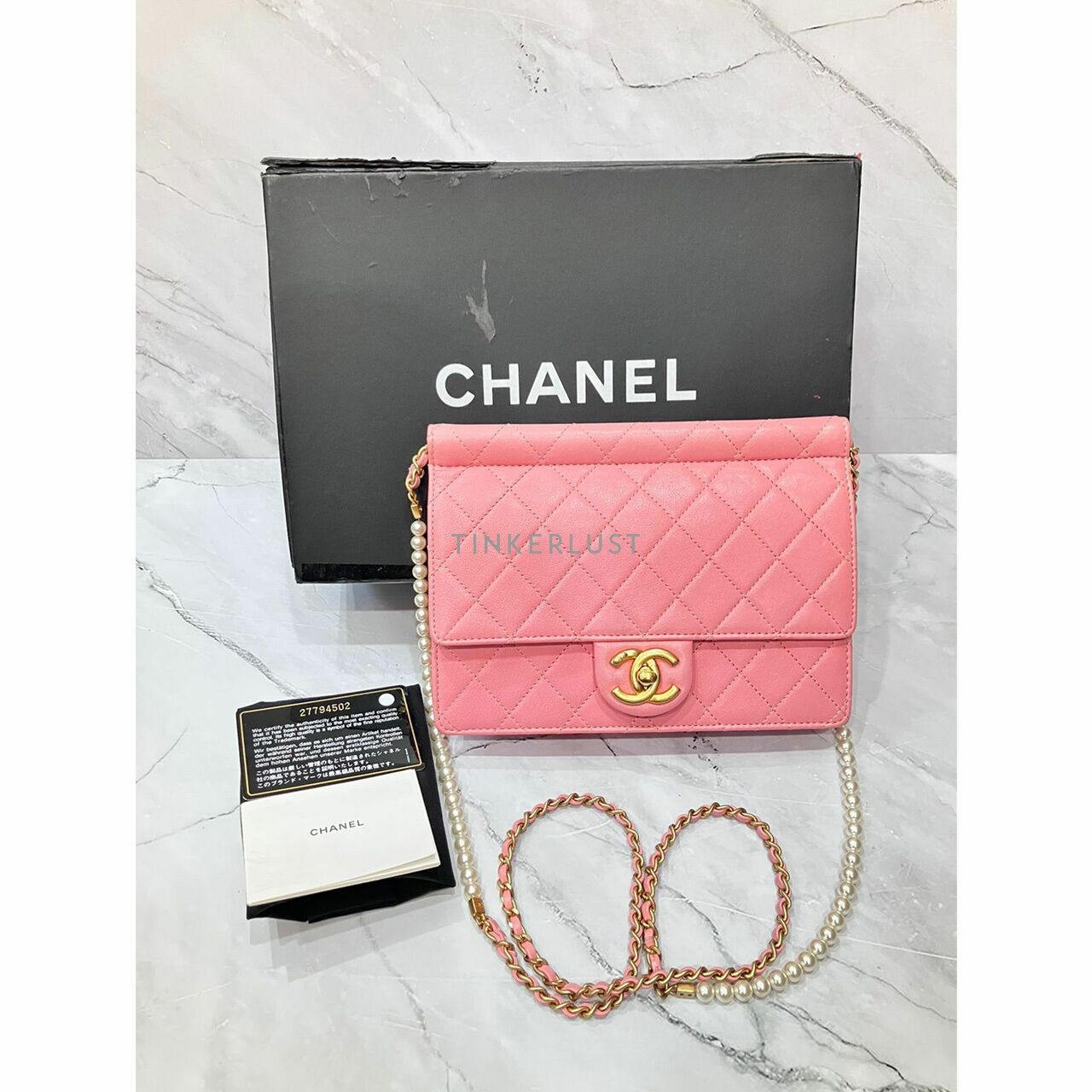 Chanel Chic Pearl Pink Quilted #27 GHW Sling Bag