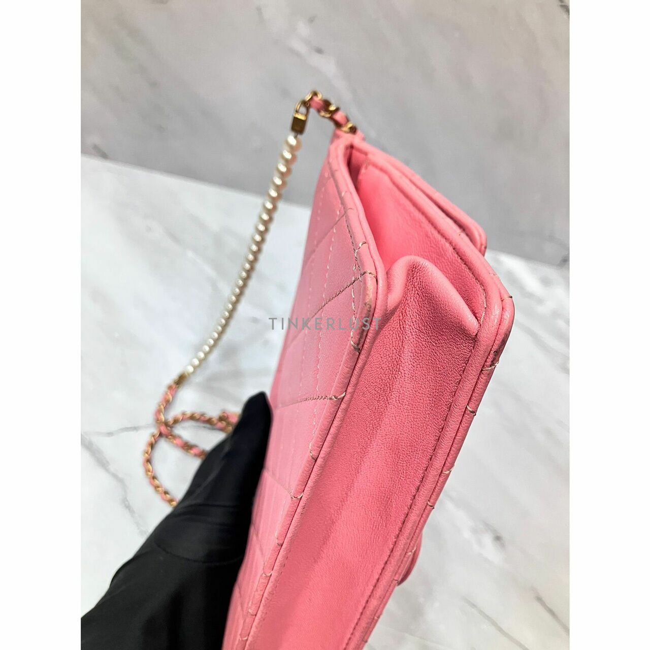 Chanel Chic Pearl Pink Quilted #27 GHW Sling Bag